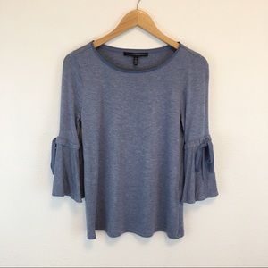 2 for $10 WHBM bell sleeve blue sweater shirt with bows XS